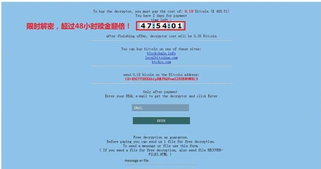 比特币勒索病毒全球 比特币勒索病毒席卷全球事件